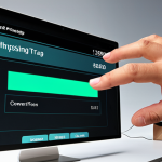 A visually impactful scene depicting a consumer caught in an online shopping trap. A person's hand hovers over a "Buy Now" button on a digital interface, their face (or expression, if symbolic) showing a mix of urgency and slight regret. Around them, elements like a prominent countdown timer, a "Only 3 items left!" notification, and a small, almost invisible text box indicating "hidden shipping fees" are cleverly integrated into a futuristic, glowing shopping interface. The overall atmosphere conveys psychological manipulation and the frustration of "invisible traps" in e-commerce. Colors should be vibrant but with a subtle undertone of unease.