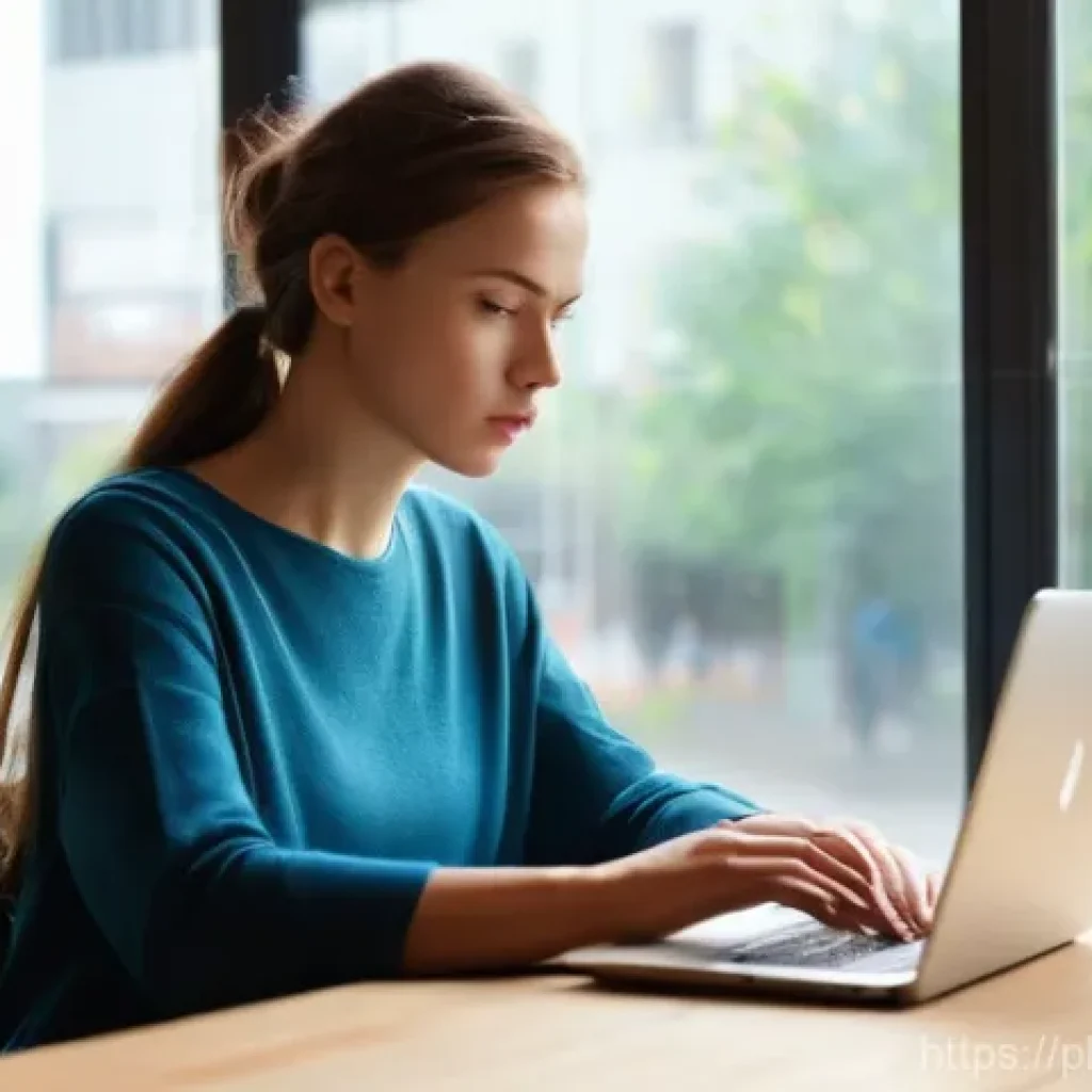 다크패턴을 극복하기 위한 전략 - **Prompt: The Stressed Online Shopper**
A young Polish woman, mid-20s, with light brown hair, si...