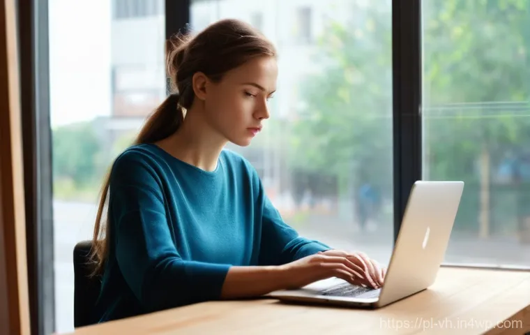 다크패턴을 극복하기 위한 전략 - **Prompt: The Stressed Online Shopper**
A young Polish woman, mid-20s, with light brown hair, si...